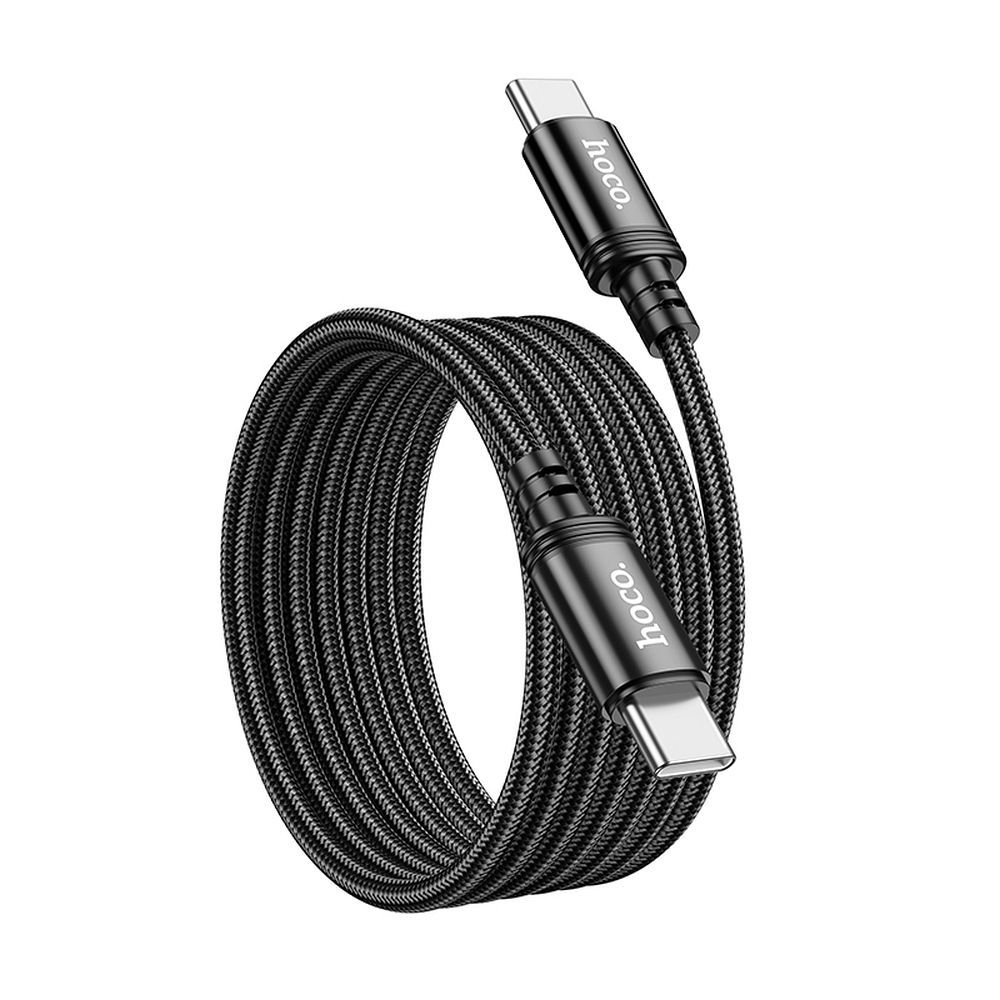 Cablu date și încărcare USB-C la USB-C, 3A, 60W, 2m,Hoco X89, negru