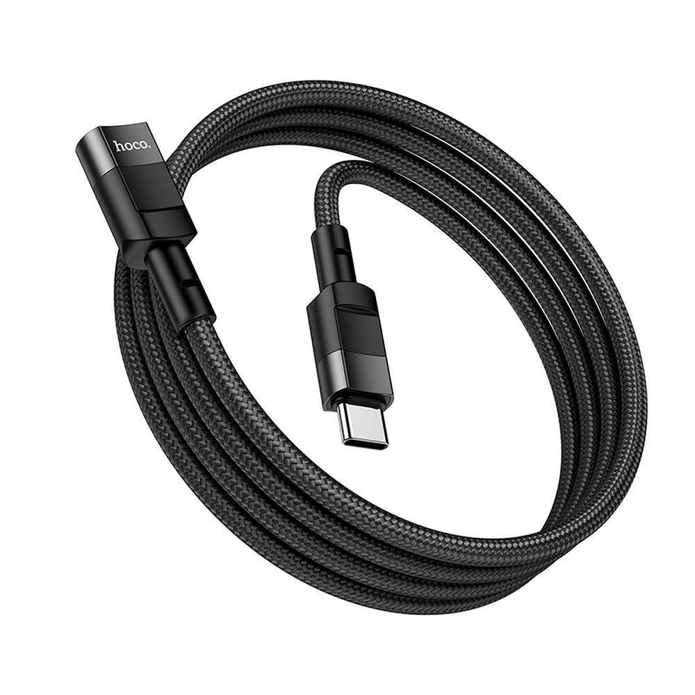 Adaptor OTG USB-C la USB-C (mamă-tată) 3A, Hoco U107, 1.2 m, negru