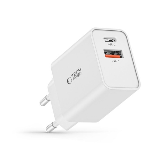 Încărcător rețea Tech-Protect 30W, Alb