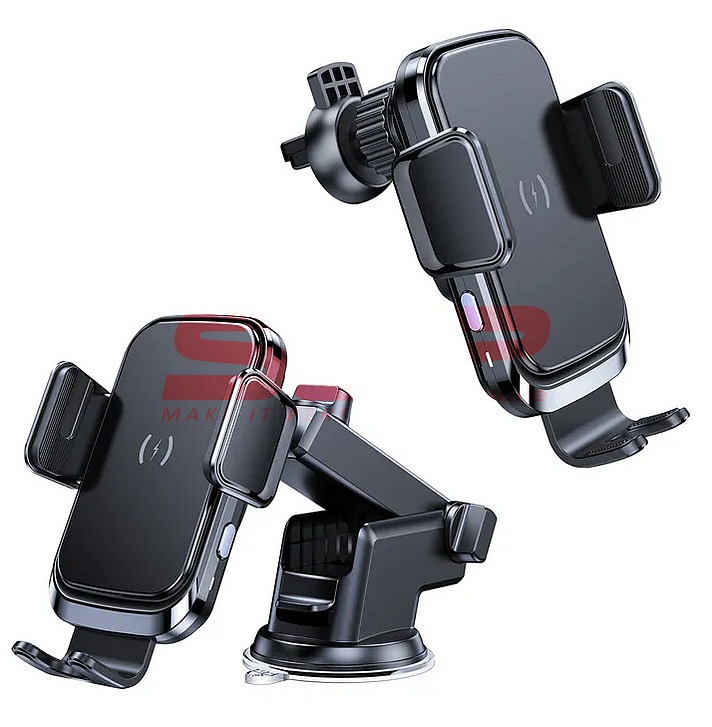 Suport auto cu incarcare wireless Quick Charge 15W pentru parbriz masina