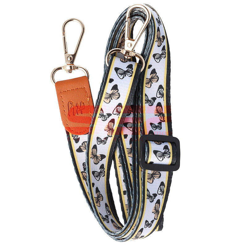 Snur textil dublu telefon mobil cu carabine Butterfly