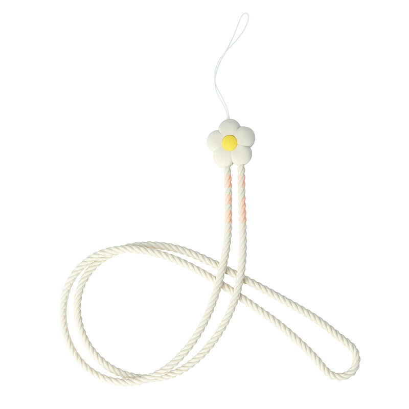 Snur telefon mobil din silicon Flower IVORY