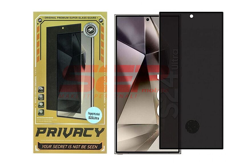 Folie protectie display sticla Privacy FingerPrint Unlock Samsung Galaxy S26 Black