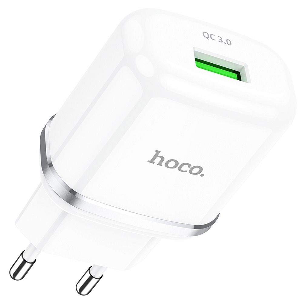 Încărcător telefon hoco. USB-A QC3.0 3A 18W N3, alb