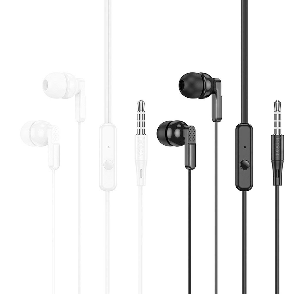 Căști cu fir hoco. Jack 3.5 mm, M121, albe