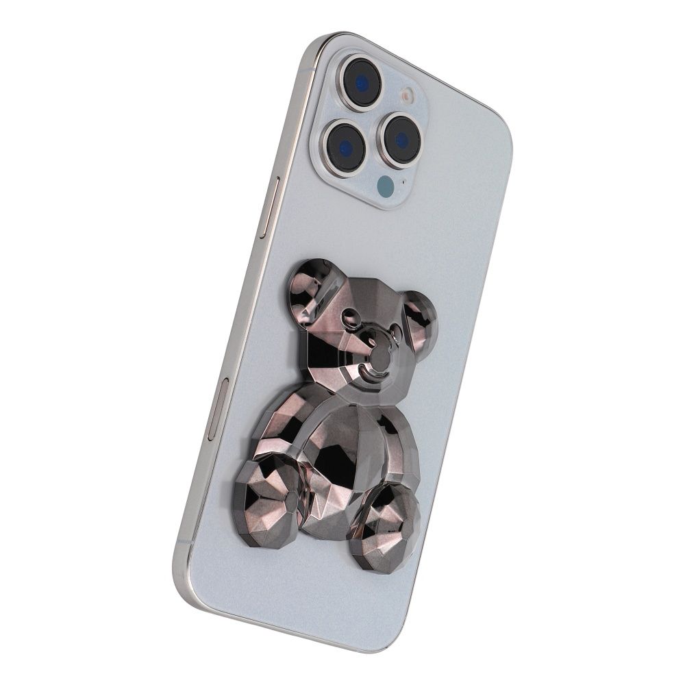 Suport telefon cu autoadeziv BEAR, negru