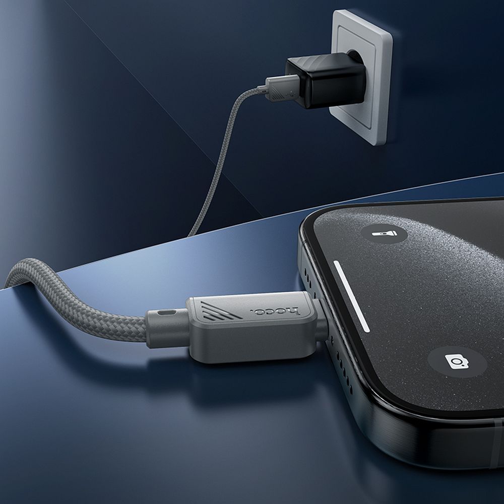 Cablu date și încărcare USB-A la USB-C, Hoco X113, 3A, 1m, gri