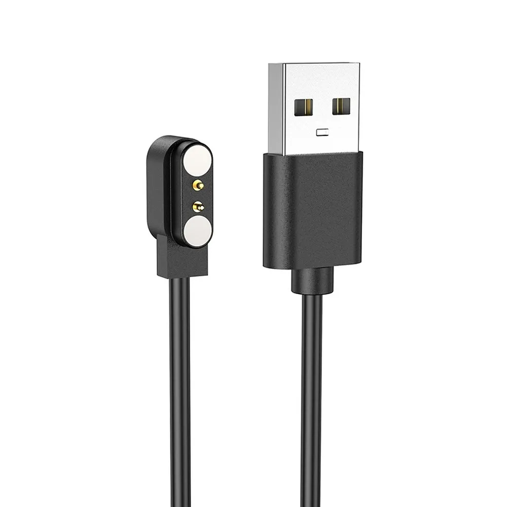 Cablu încărcare USB-A la smartwatch Hoco Y20, 0.6m, negru