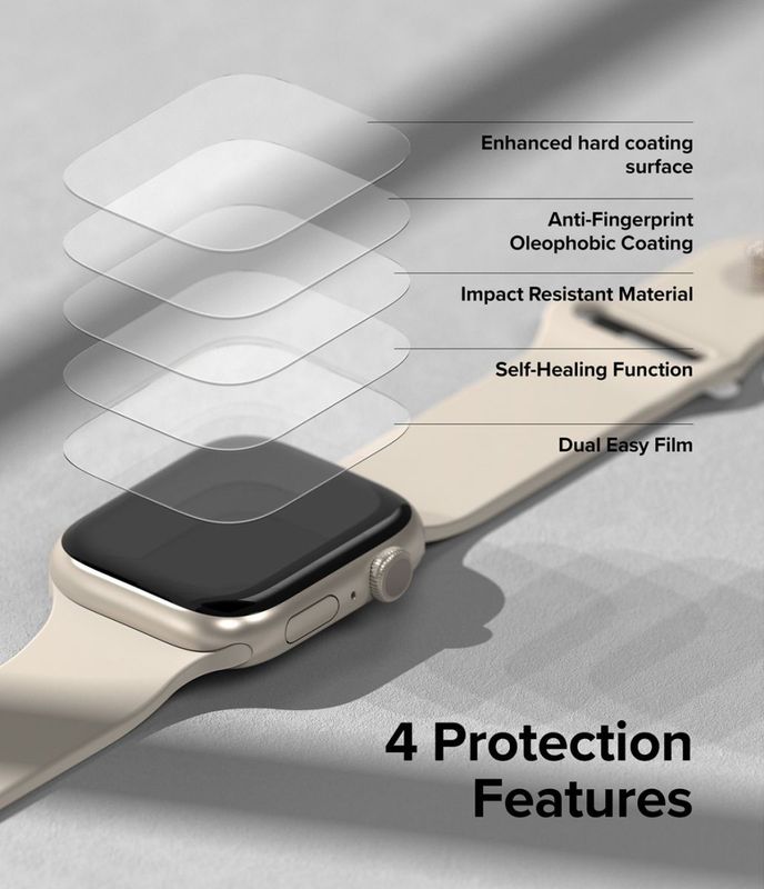 Set 3 x folie protecție Ringke pentru Apple Watch 4/5/6/7/8/SE 40/41mm