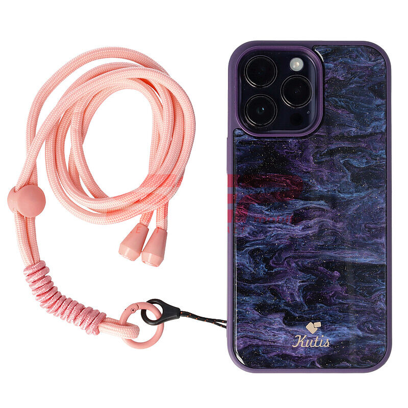 Snur textil pentru telefon mobil PINK