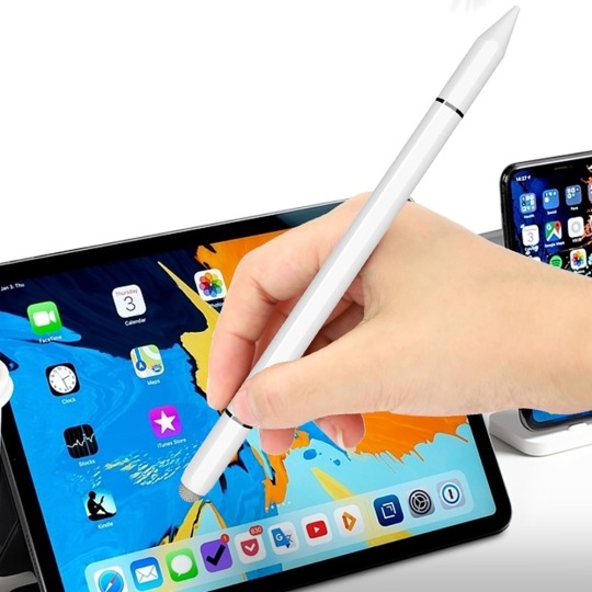 Stylus Pen Tech-Protect USP200 pentru desen si scriere de mana, 3 tipuri de varfuri, Alb