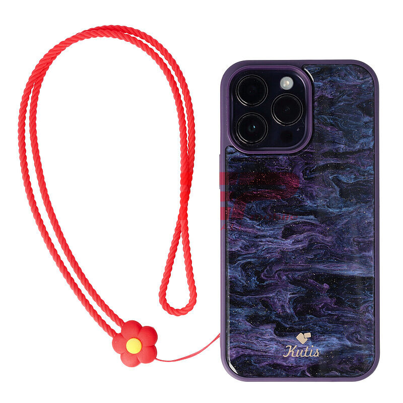 Snur telefon mobil din silicon Flower RED