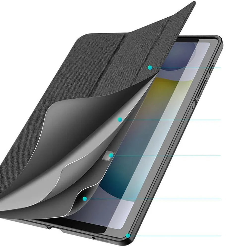 Husă flip cover Dux Ducis pentru Samsung Galaxy Tab S6 Lite (P610/P613/P615/P619), neagră