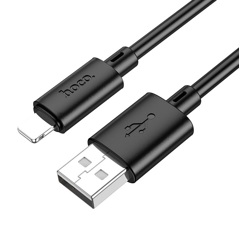 Cablu date și încărcare USB-A la Lightning, 2.4A, 2 m, Hoco X88, negru