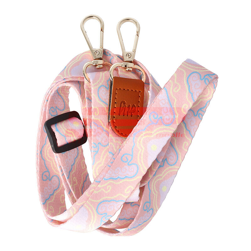 Snur textil dublu telefon mobil cu carabine Pastel Clouds