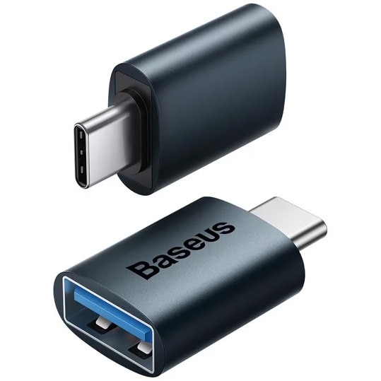 Adaptor Baseus, mini OTG, USB-C la USB-A, USB 3.1, 10 GB/s, albastru