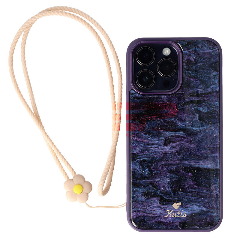 Snur telefon mobil din silicon Flower PINK