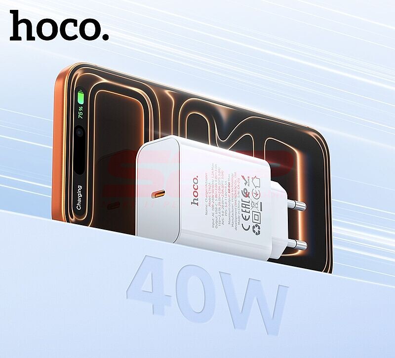 Incarcator retea GAN Charger USB-C 40W Hoco. C162A