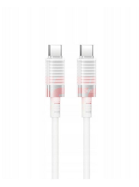 Cablu date soft silicone Type-C - Type-C 60W XO NB-Q282B WHITE