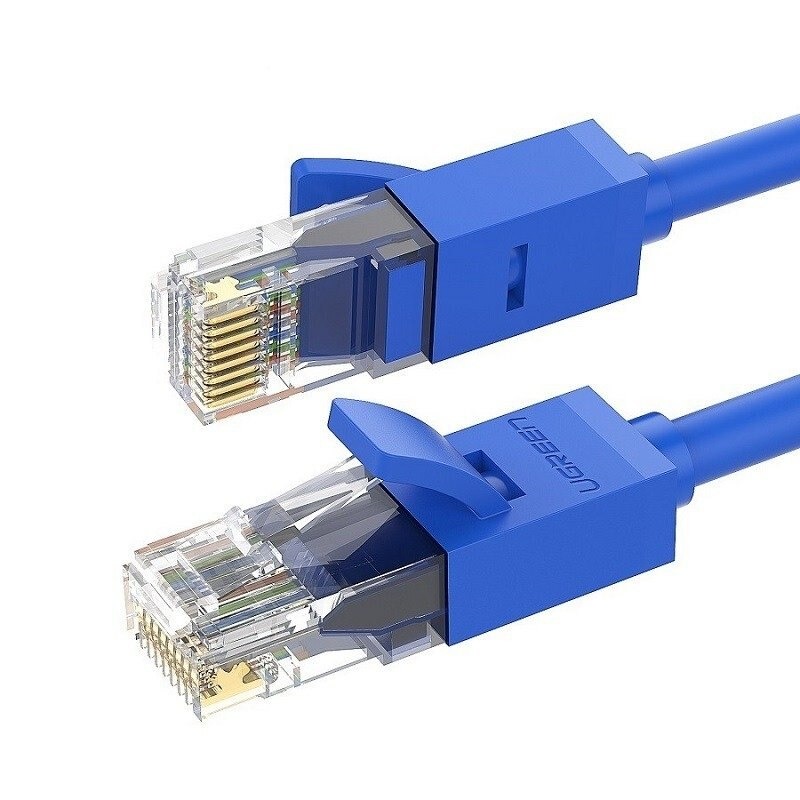 Cablu retea / internet UGREEN Ethernet RJ45, Cat.6, UTP, 2m, rotunjit, albastru