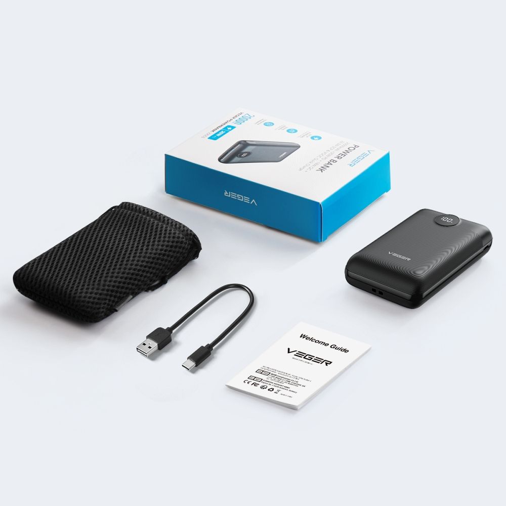 PowerBank VEGER 22.5W, 20.000 mAh, negru