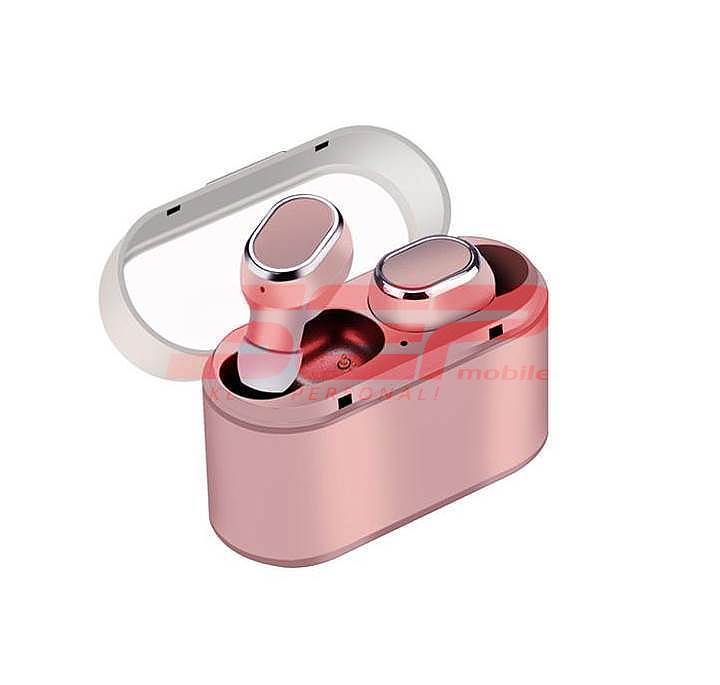 Casti audio stereo Wireless TWS-18 ROSE GOLD