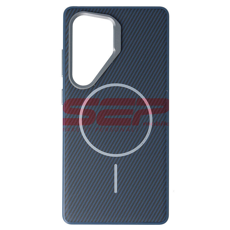 Toc TPU Vegan Leather Carbon Samsung Galaxy S25 Ultra Blue