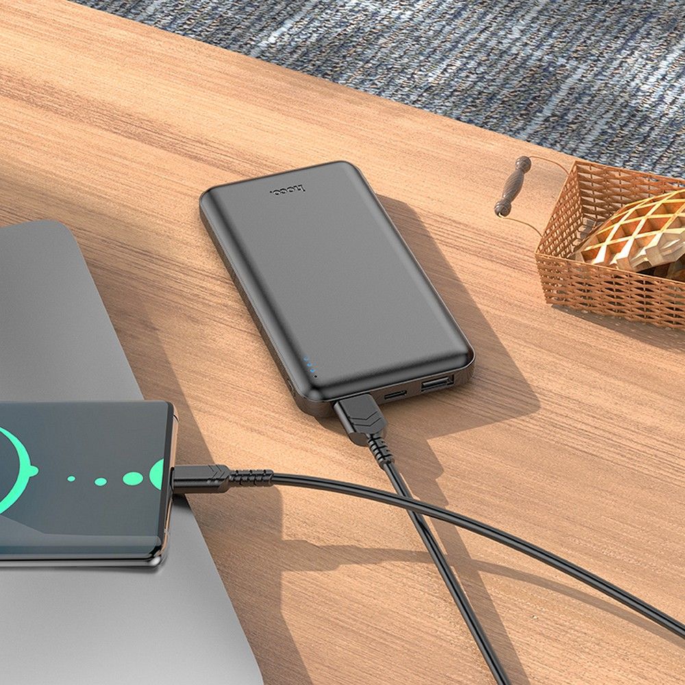 PowerBank 10000 mAh, 2.1A, Hoco J100, negru