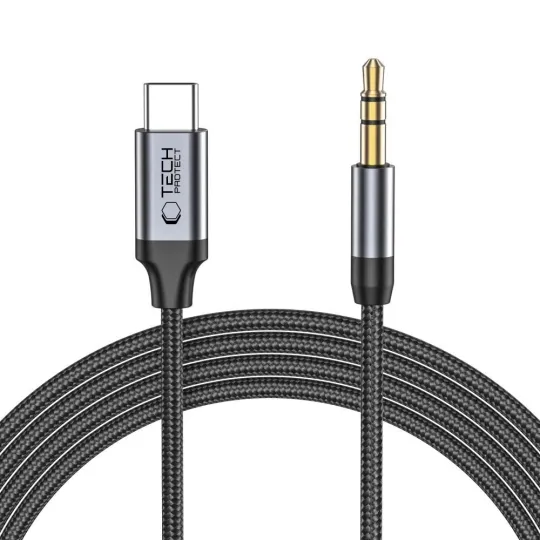 Cablu Tech-Protect UltraBoost, AUX Jack la USB C,1m, negru