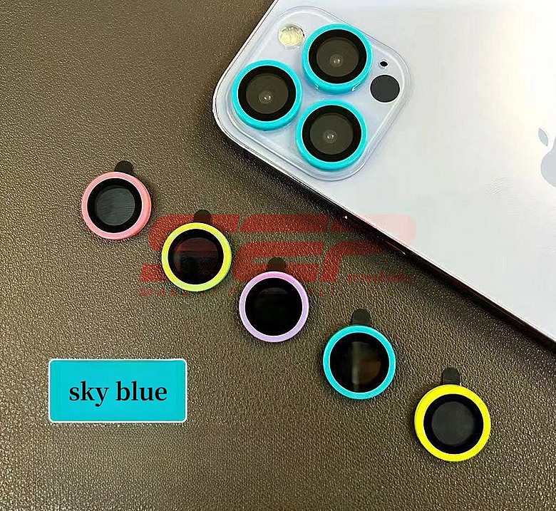 Protectie sticla camera foto Ceramic Apple iPhone 15 Blue