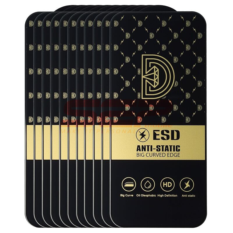 Set 10 folii protectie display sticla 5D bulk Oppo A6 4G BLACK