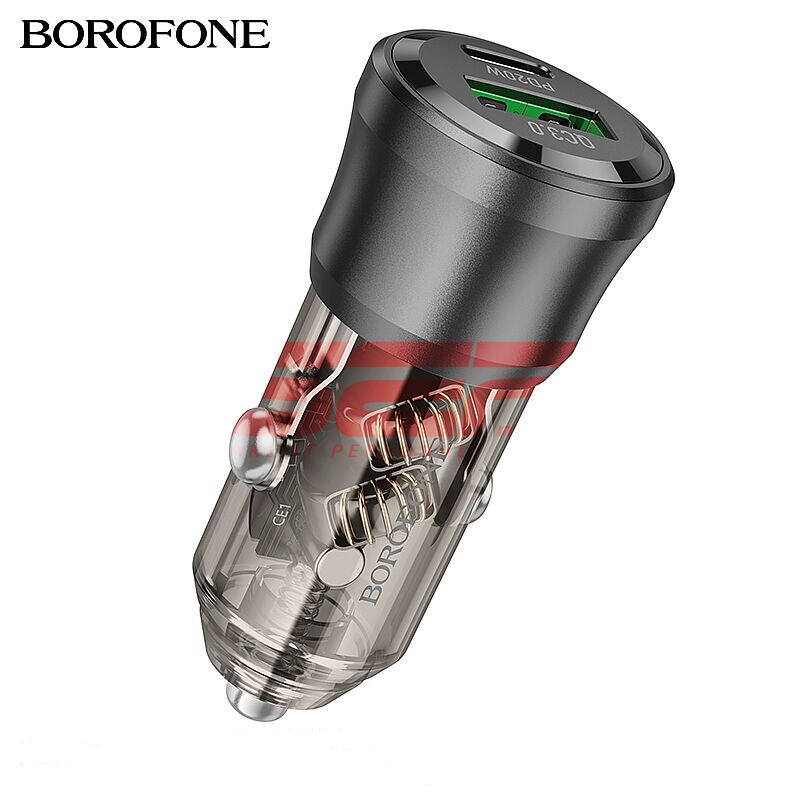 Incarcator auto Dual USB-A + USB-C 38W Borofone BZ25