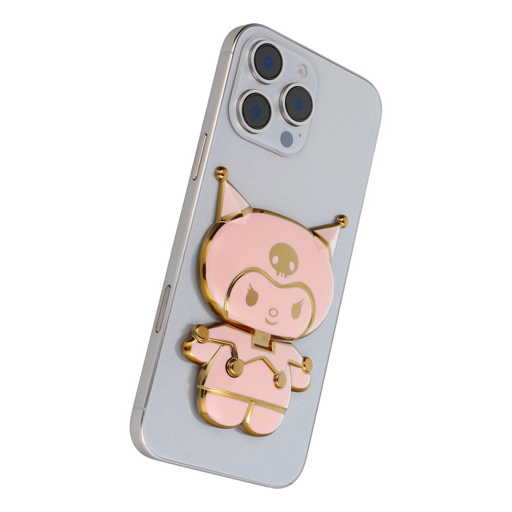 Suport telefon cu autoadeziv DOLL, roz