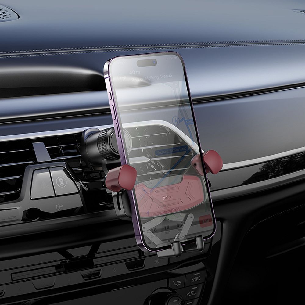 Suport auto pentru telefon Hoco Gravity pentru grilă H66, negru