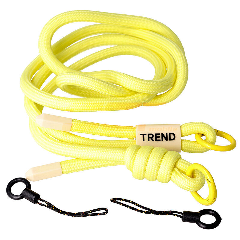 Snur textil dublu telefon mobil YELLOW