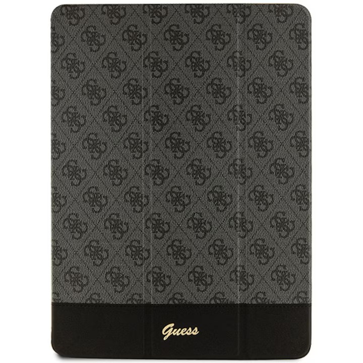 Husă Guess 4G Stripe Allover pentru Apple iPad Pro 12.9″ (2020-2022), Negru (GUFCP12PS4SGK)